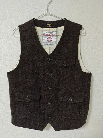 Lee 해리스 트위드 울 베스트 빈티지 ORB 그런지 70s