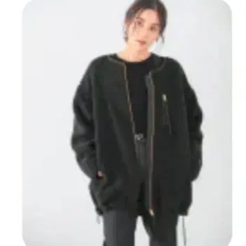 LEPSIM [가볍고 세탁 가능] 파이핑 보아 자켓