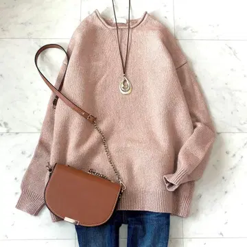 새상품급 보르지 울 얀 크루넥 풀오버 S