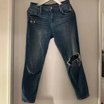 Levi's 리바이스 하이라이즈 스키니 데님 26 데미지 가공