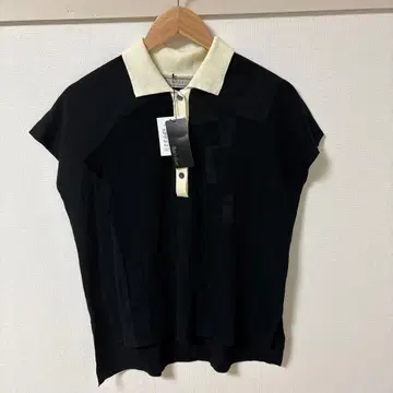 bacque 반팔 피케 셔츠 블랙과 화이트