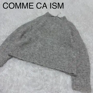 [ 컴시즘 ] 긴팔 니트 스웨터 L 그레이 하이넥 풀오버