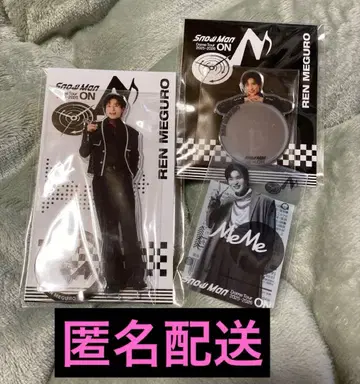 Snow Man 메구로 렌 3종 세트 아크릴 스탠드 스티커 메메 ON