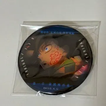 귀멸의 칼날 극장판 무한성편 이야기가 담긴 눈빛 캔뱃지 토미오카 기유