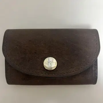 가죽제 브라운 코인 케이스