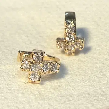 크로스 이어커프 십자가 큐빅 지르코니아