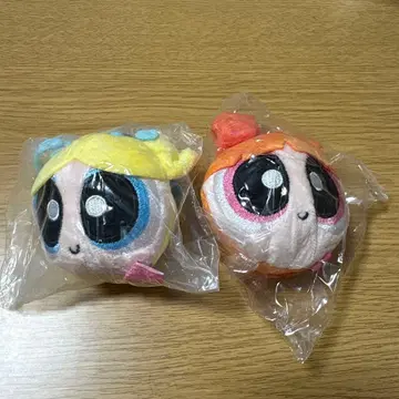 파워퍼프걸 페이스 봉제 인형 2개 세트