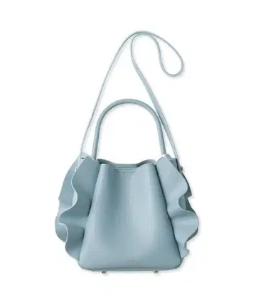 [ 새상품급 ] 원핸들 프릴 백 블루 셀프라이드