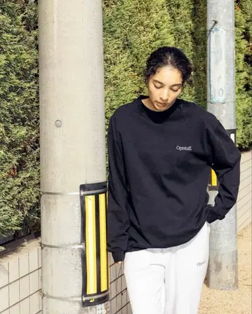 OPTSTUFF 드로스트링 롱 슬리브 티셔츠