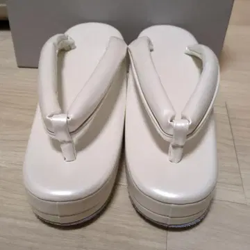 통굽 조리 화이트 삼중창 포멀 M 사이즈