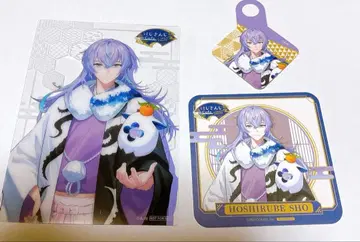 니지산지 호시미치 쇼 스이파라 코스터 스트로우 택 특전 클리어 카드