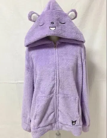 택 포함 새상품 산리오 바쿠 후드티 3L 퍼플