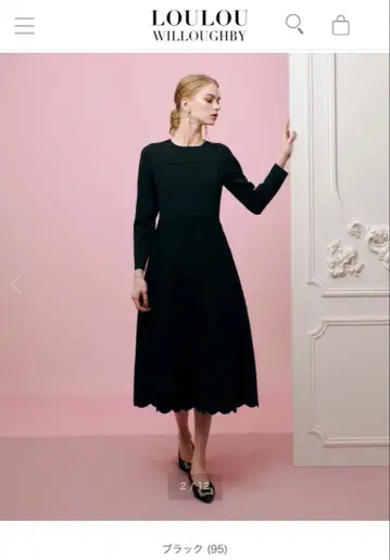 Loulou Willoughby 루루 윌로비 원피스 스캘럽 니트