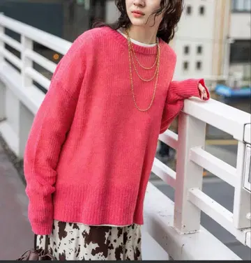 새상품 니코앤드 알파카 울 MIX 니트 풀오버 L