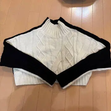 HARE 블랙 화이트 긴팔 니트 여성용