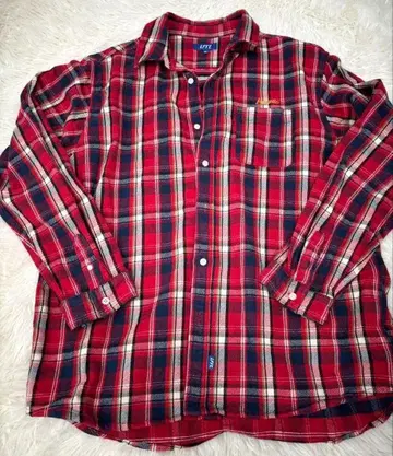 LFTY 라파예트 체크 셔츠 빨간색 체크 XL 셔츠 남성용