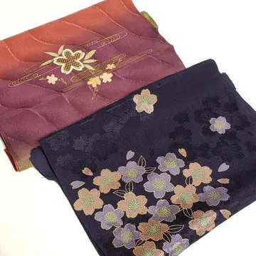 (0810) 오비 장식 천 2점 묶음 판매 기모노 일본 의류 잡화