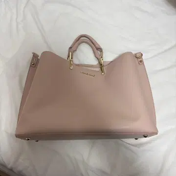 핑크 핸드백 합성 피혁