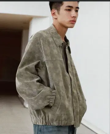 [ WYM LIDNM ] FAUX SUEDE ZIP BLOUSON