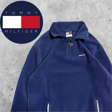 [ 인기 ] 90s 타미힐피거 하프 지퍼 플리스 보아 네이비 M