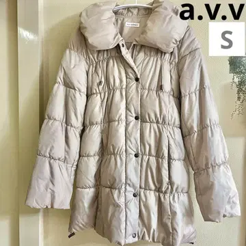 a.v.v 베이지 S 사이즈 다운 자켓 다운 코트 포켓 있음