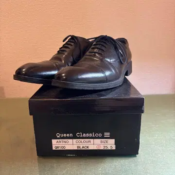 Queen Classico 블랙 가죽 신발 25.5