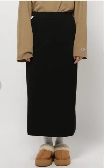 niko and - 믹스 리브 니트 스커트