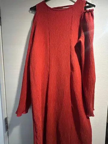 오렌지 한쪽 민소매 원피스 사이즈 1