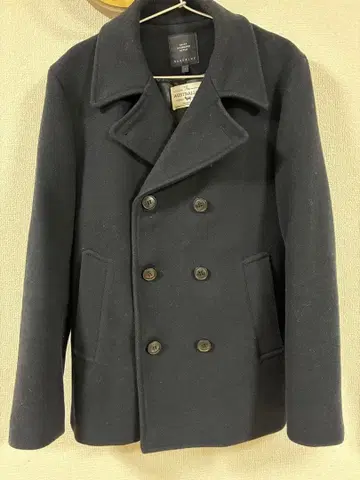 RAGEBLUE 블랙 더블 브레스트 피코트 L