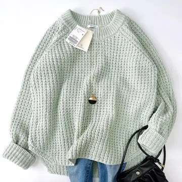 새상품 저널 스탠다드 빅 와플 니트 풀오버 민트 그린