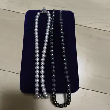 화이트 블랙 펄 목걸이