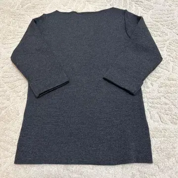 르쉘 블루 그레이 보트넥 니트