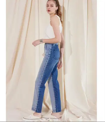 알리시아 스탠 바이컬러 데님 블루