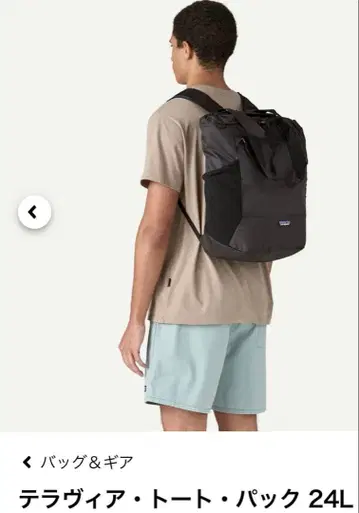 Patagonia 테라비아 토트 팩 24L 블랙