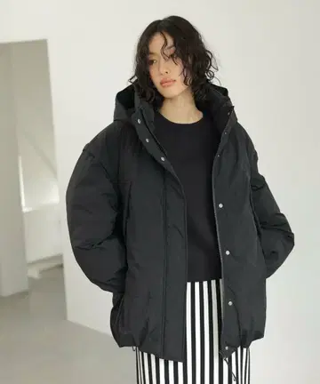 LEPSIM 에어써멀 멀티WAY 후드 코트 블랙 2024