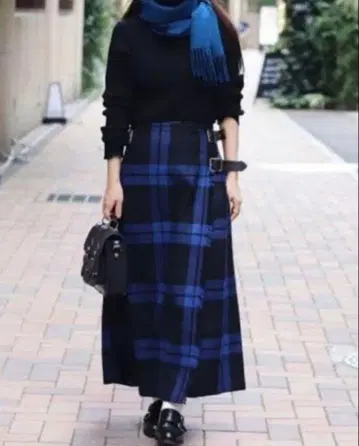 새상품 오닐 오브 더블린 랩 플리츠 스커트 스픽 앤 스팬 별주 롱