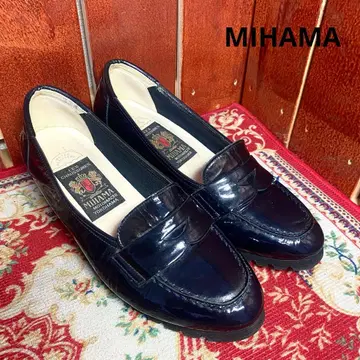 MIHAMA 코인 로퍼 에나멜 22.5cm 블랙