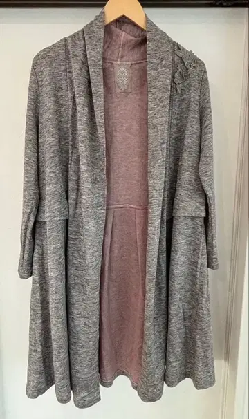 연말 대세일 아키아카네 사에라 그레이 레이스 롱 가디건 L