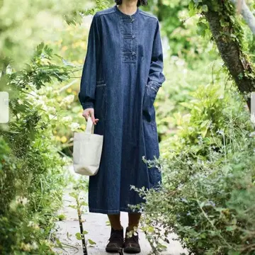 써니클라우드 빅 포켓 데님 원피스 L 사이즈 미사용 새상품