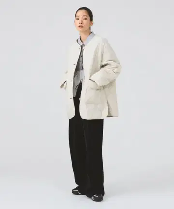 퀼팅 노카라 블루종 0 Ray BEAMS