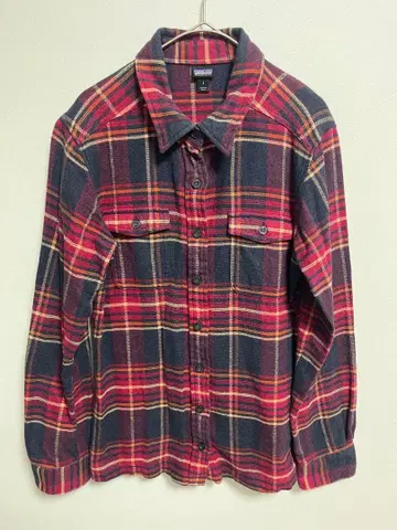 patagonia 오가닉 코튼 빨간색 체크 셔츠 사이즈 2