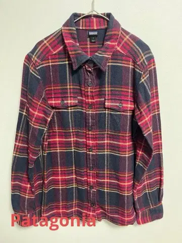 patagonia 오가닉 코튼 빨간색 플란넬 셔츠 사이즈 2