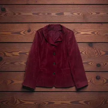 벨로아 테일러드 자켓 보르도 M 구제 의류 90s Y2K 빈티지