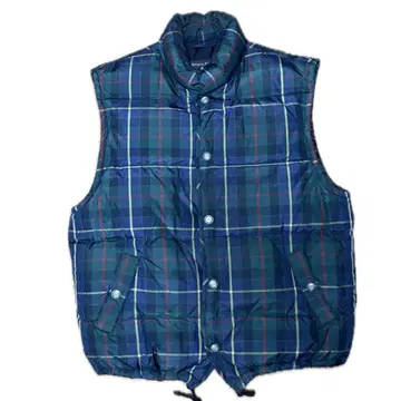 BANANA REPUBLIC 체크 무늬 다운 베스트 90s 빈티지