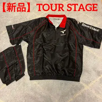 TourStage 반팔 긴팔 겸용 자켓 블랙/레드