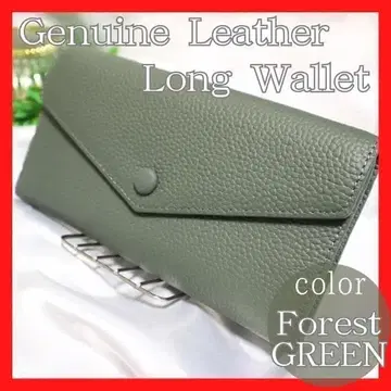 [ 심플 스마트 ] 천연 가죽 장지갑 더스티 그린 여성용 2단 그린
