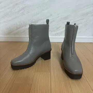 BENEBIS 베네비스 프론트 지퍼 부츠 22.5 그레이 힐 5.0