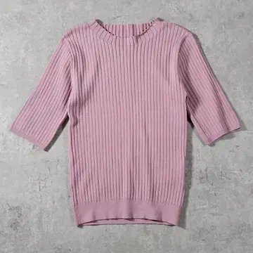 [새상품급] Apuweiser-riche 리브 니트 상의 반팔 M