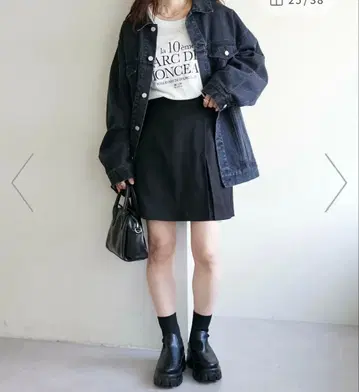 레이어드 치마바지 블랙