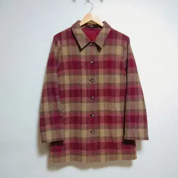 DAKS 닥스 울 리버서블 체크 코트 스텐카라 코트